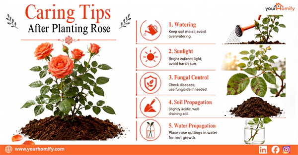 Caring Tips After Planting Rose