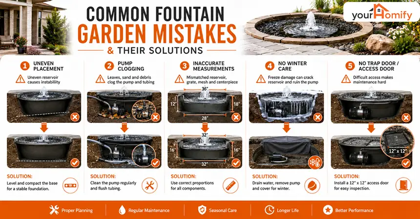 Common Fountain Garden Mistakes With Their Solutions