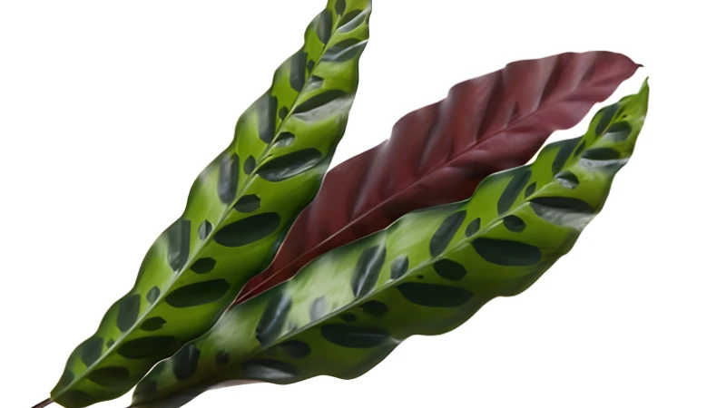Rattlesnake Plant with colorful patterned foliage
