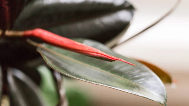 Ficus Ruby plant leaves