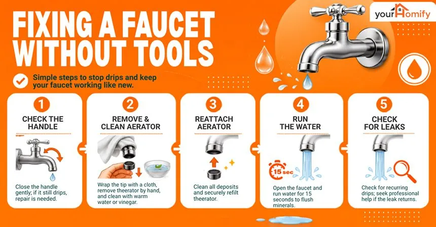 Fixing a Faucet Without Tools