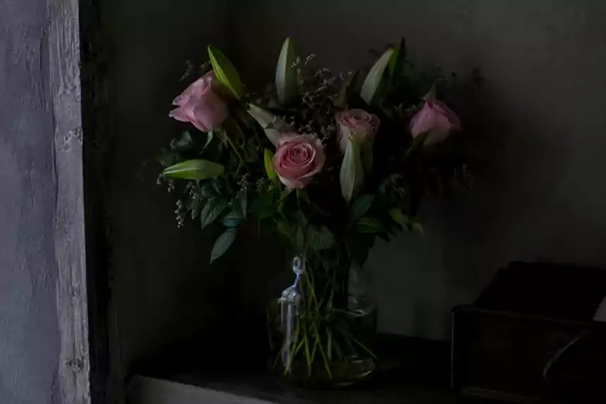 Flower Vase in Dark