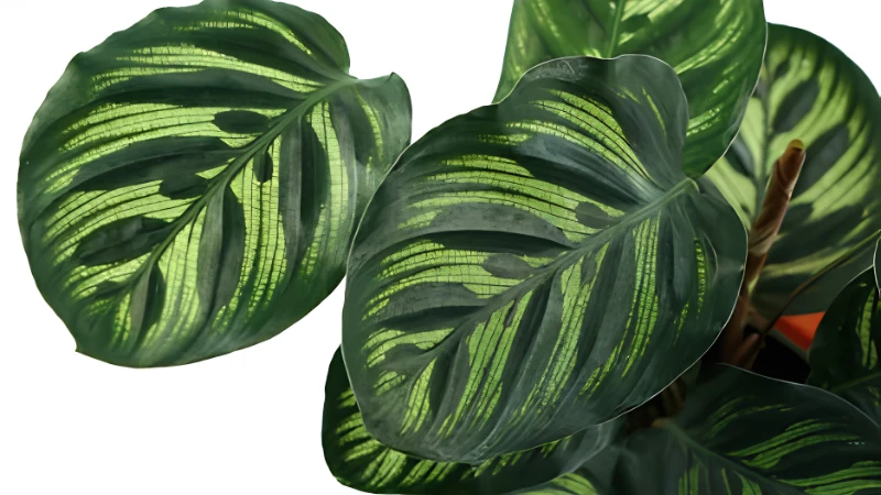 Healthy Calathea Peacock Plant with vivid leaves