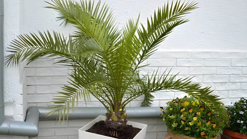 Healthy Majesty Palm with vibrant green foliage