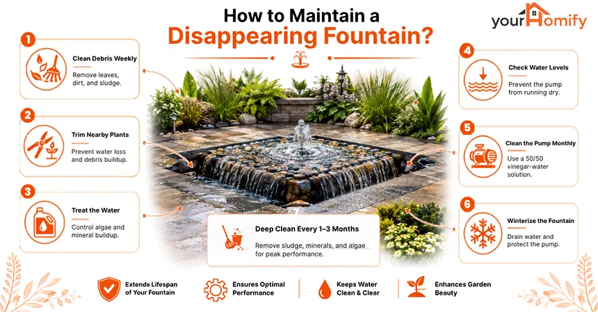How To Maintain A Disappearing Fountain
