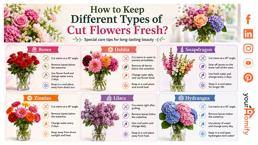 How to Keep Different Types of Cut Flowers Fresh