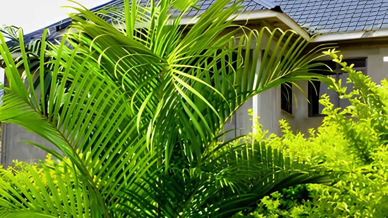 Majesty Palm decorating a modern living space