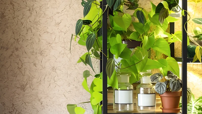 Neon Pothos with vibrant lime-green heart-shaped leaves