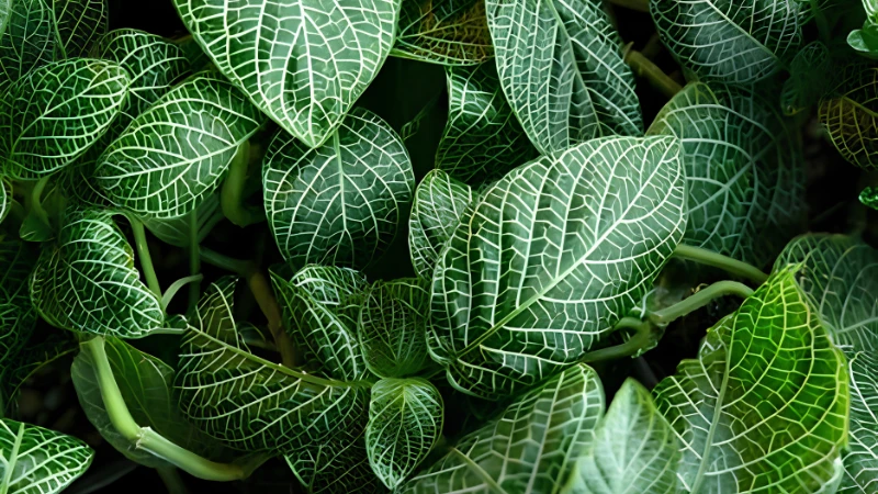 Nerve Plant with vivid green and white leaves