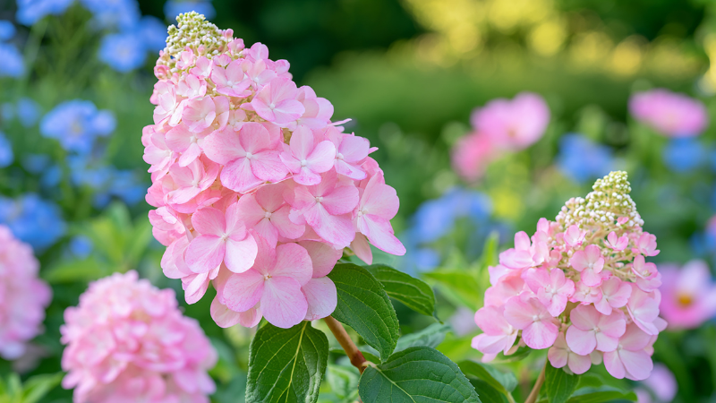 Panicle Hydrangea with clustered flowers