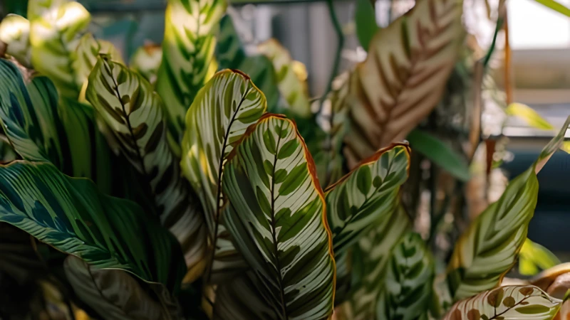 Indoor Peacock Plant in bright indirect light