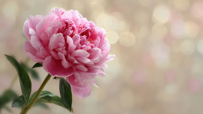 Peony flower in full bloom