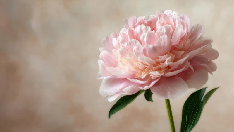 Close-up of peony flower petals