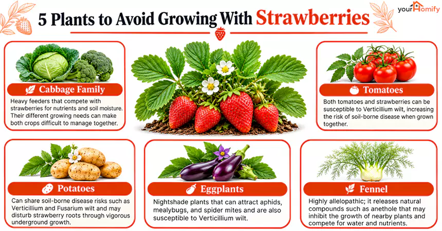 Plants to Avoid Growing With Strawberries