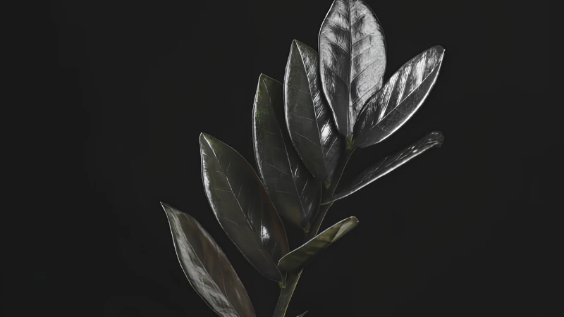 Indoor Raven ZZ Plant in ceramic planter