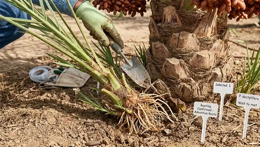 Root initiation from the base of the tree