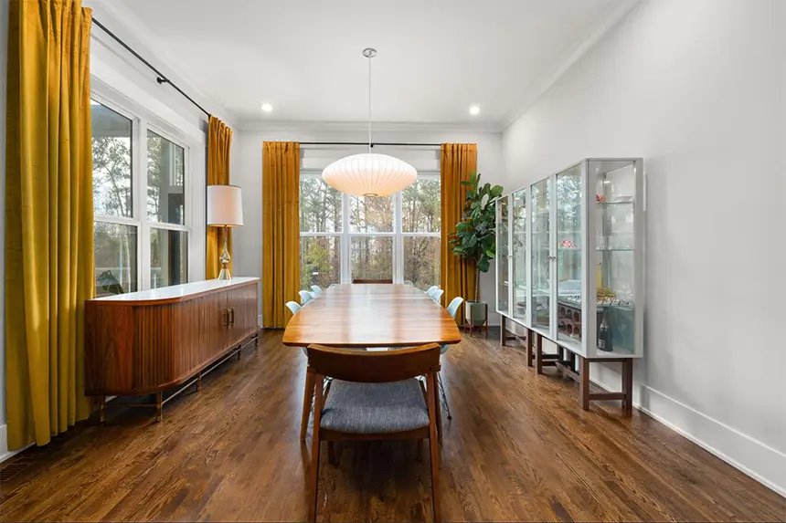 Space with Hardwood Flooring and Furniture