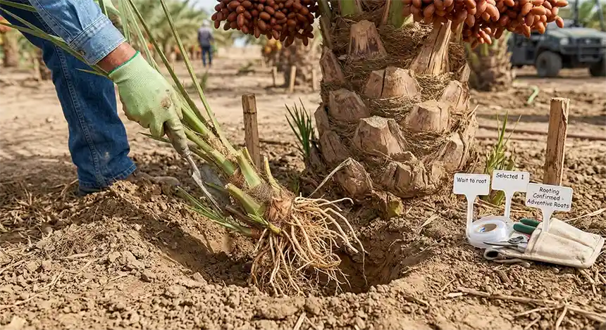 Transplanting of an offshoot