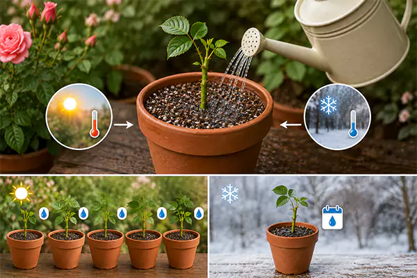 Watering plant