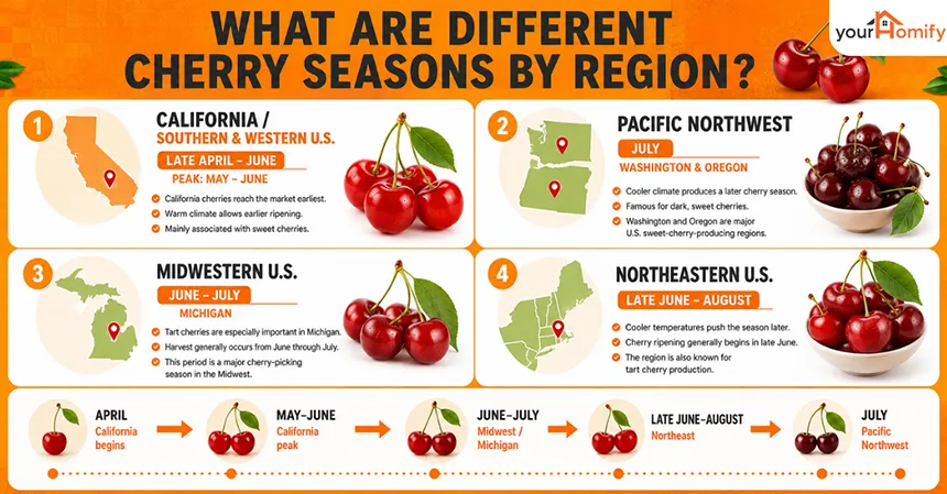 What Are Different Cherry Seasons By Region