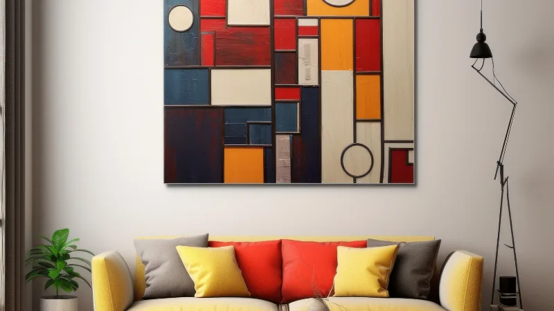 Abstract art wall decoration