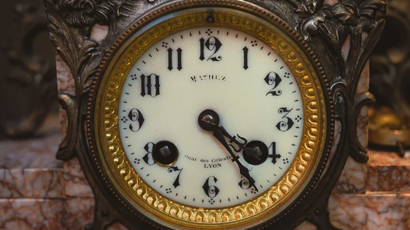 Antique clock decoration