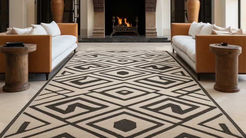 Contemporary floor rug