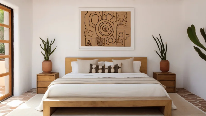 Bed frame for bedroom