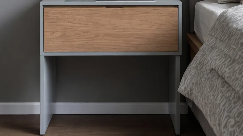 Wooden bedroom nightstand