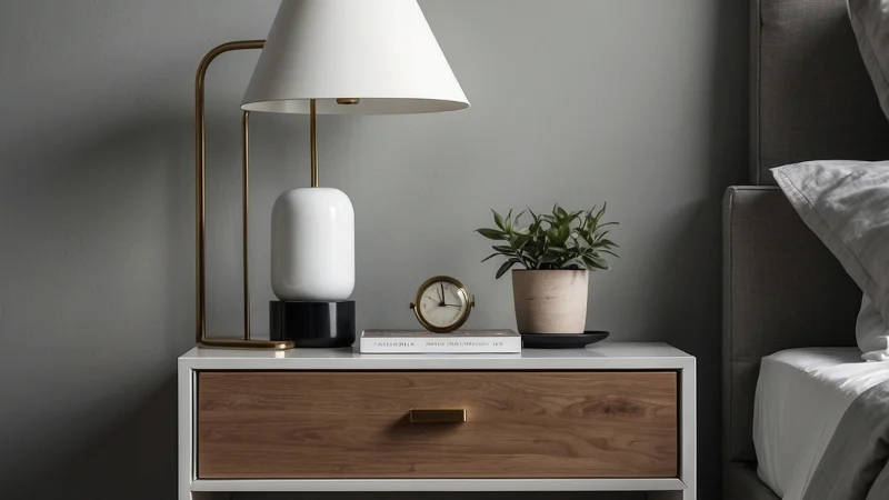 Stylish bedroom nightstand