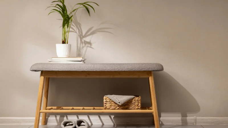 Stylish indoor bench