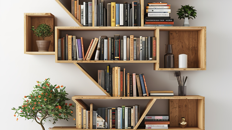 Wooden Bookshelf