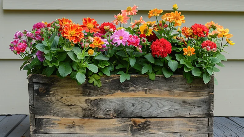 Tropical plants in decorative containers