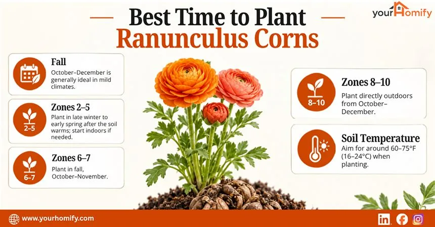Best Time to Plant Ranunculus Corms