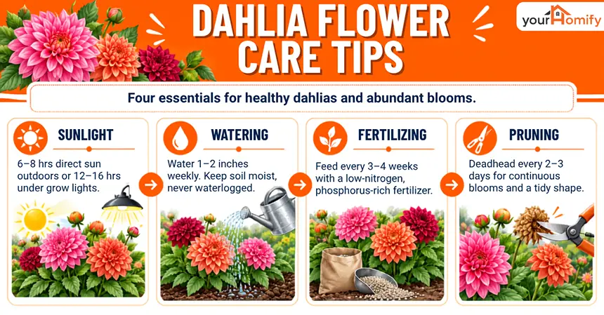 Care Tips for Dahlia Flowers