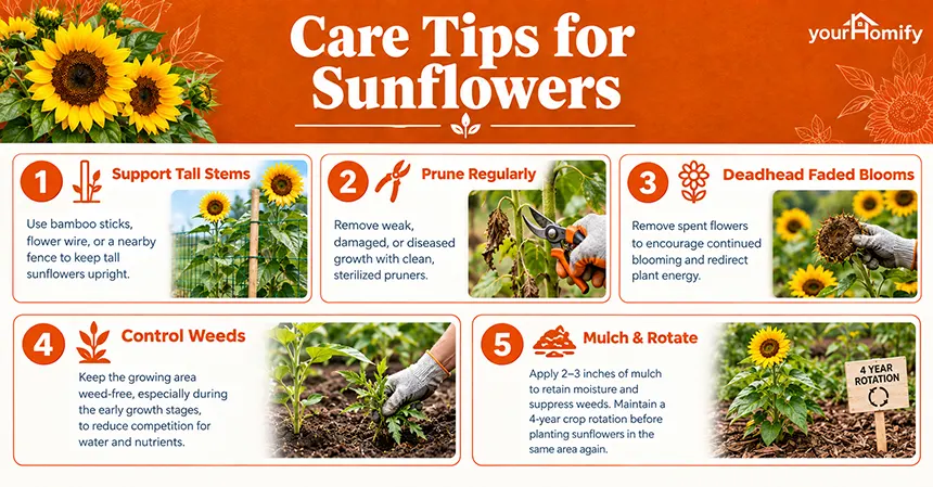 Care Tips for Sunflowers