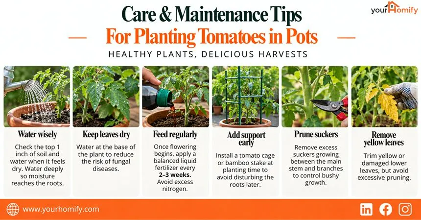Care and Maintenance Tips For Planting Tomatoes in Pots