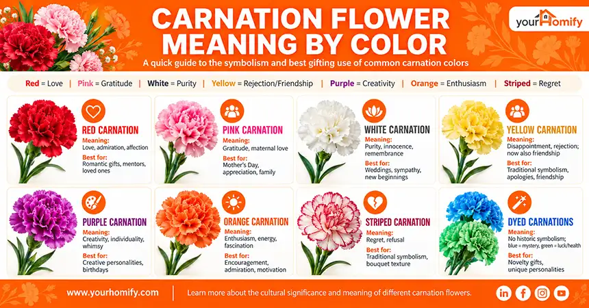 Carnation Flower Meaning By Color