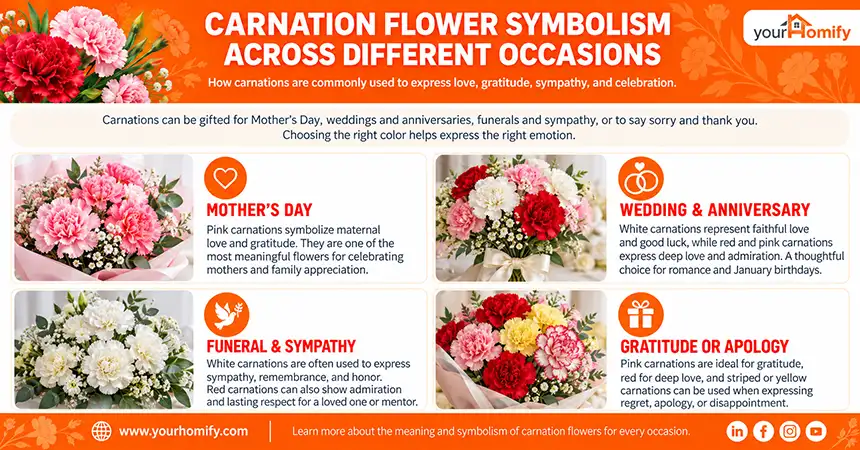 Carnation Flower Symbolism Across Different Occasions