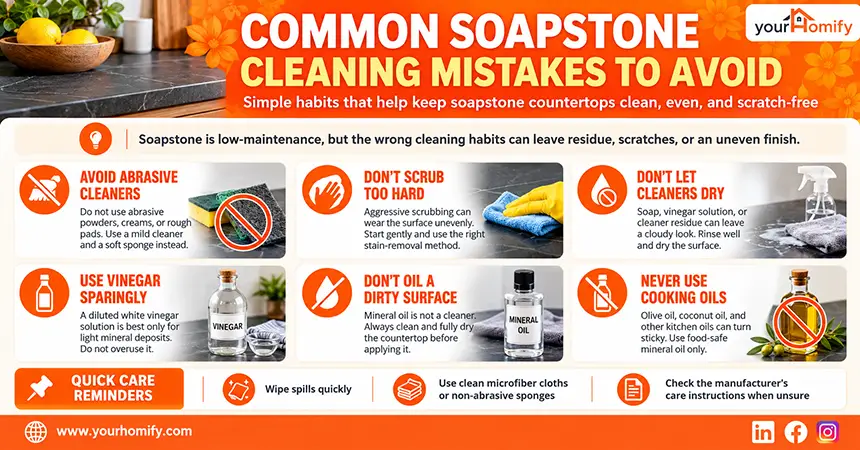 Common Soapstone Cleaning Mistakes to Avoid