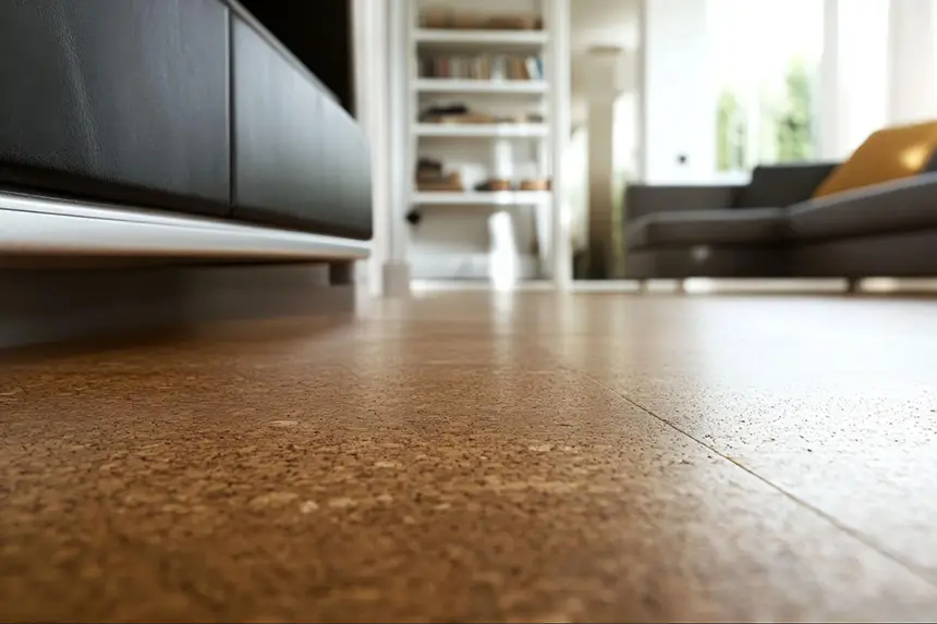 Cork flooring in a house