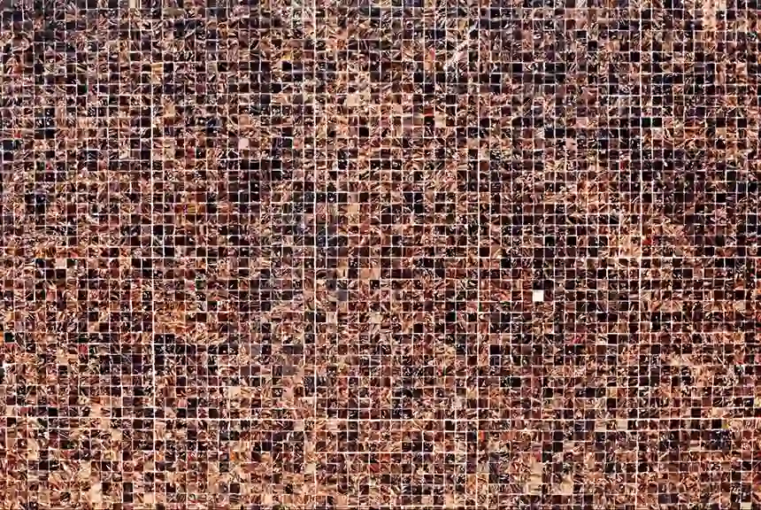 Cork mosaic flooring