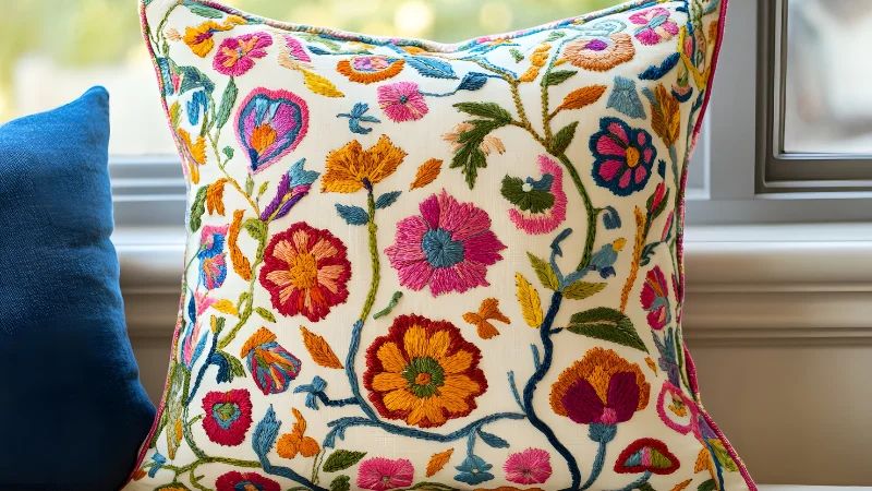Embroidered Cushion Featured