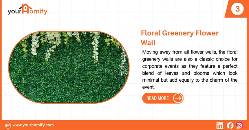 Floral greenery flower wall