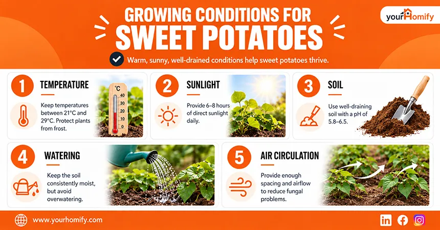 Growing Conditions Needed for a Sweet Potato Plant
