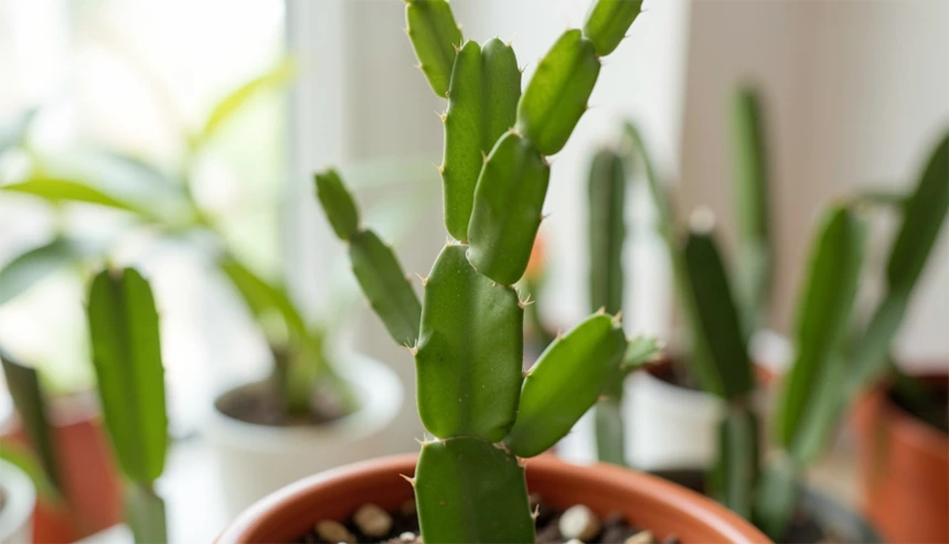 Healthy zygocactus stem