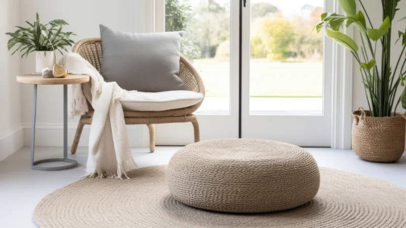 Jute rug for stylish home decor