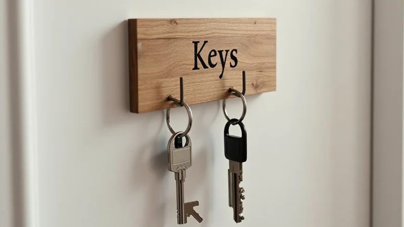 Key holder rack for stylish home entryway