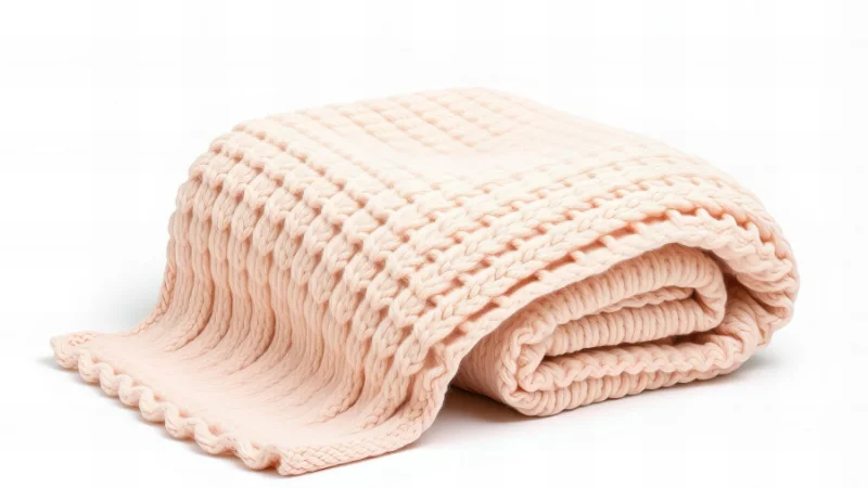 Knitted Throw Blanket adding warmth to home decor