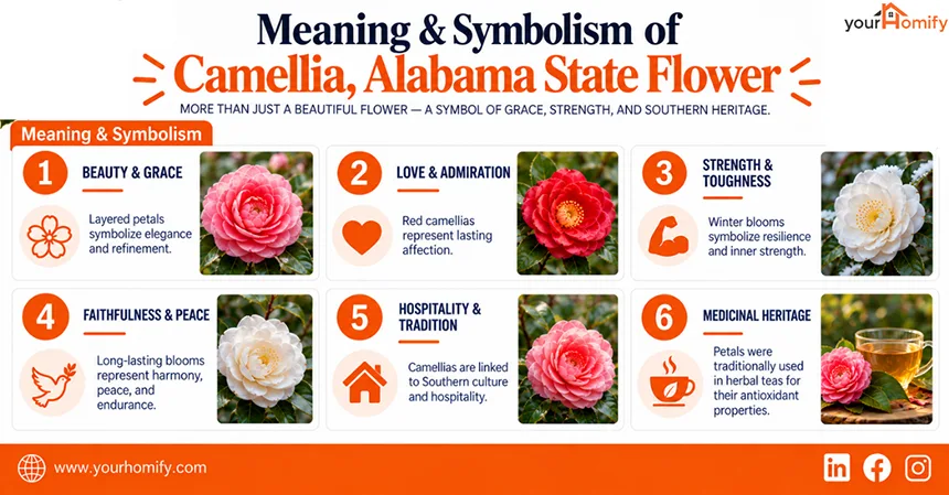 Meaning and Symbolism of the Camellia Alabama State Flower